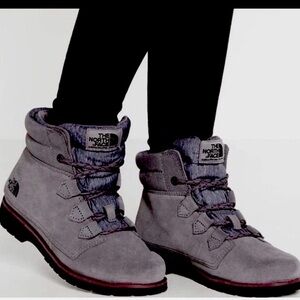 The North Face Ballard Roll Down Grey Suede HydroSeal Heat Seeker Boots Wmns 7.5